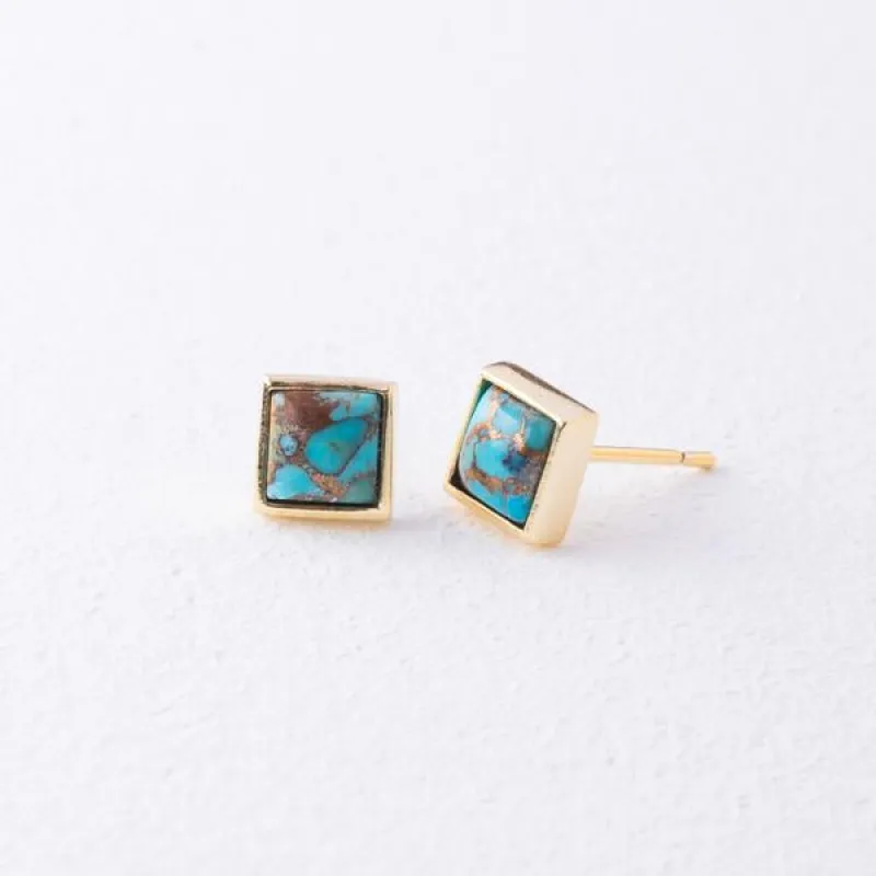 Refuge Natural Turquoise Studs sold by Starfish Project