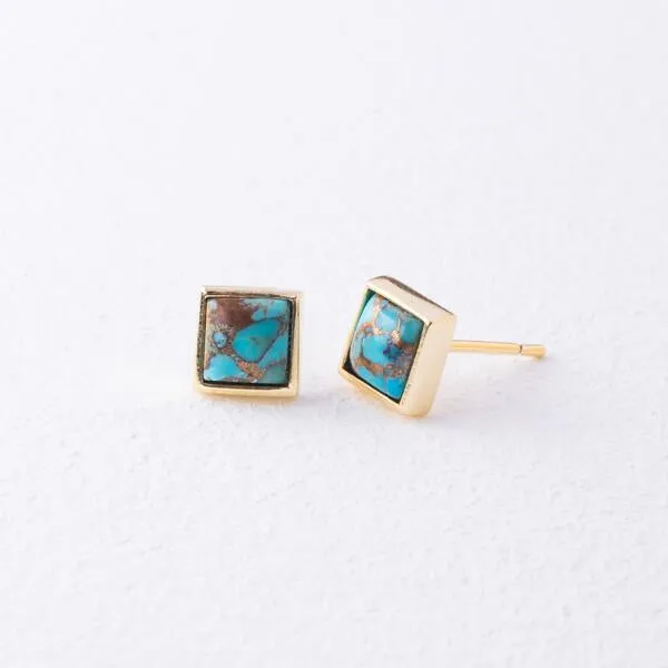 Refuge Natural Turquoise Studs sold by Starfish Project