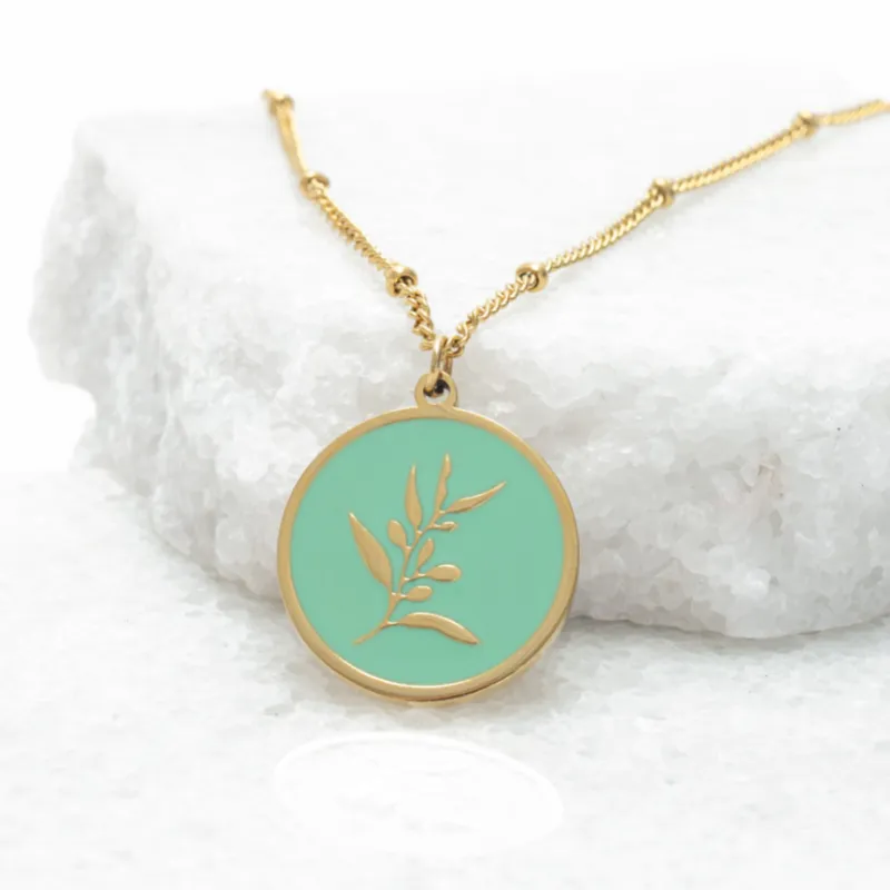 Engravable Resilience Necklace in Mint sold by Starfish Project