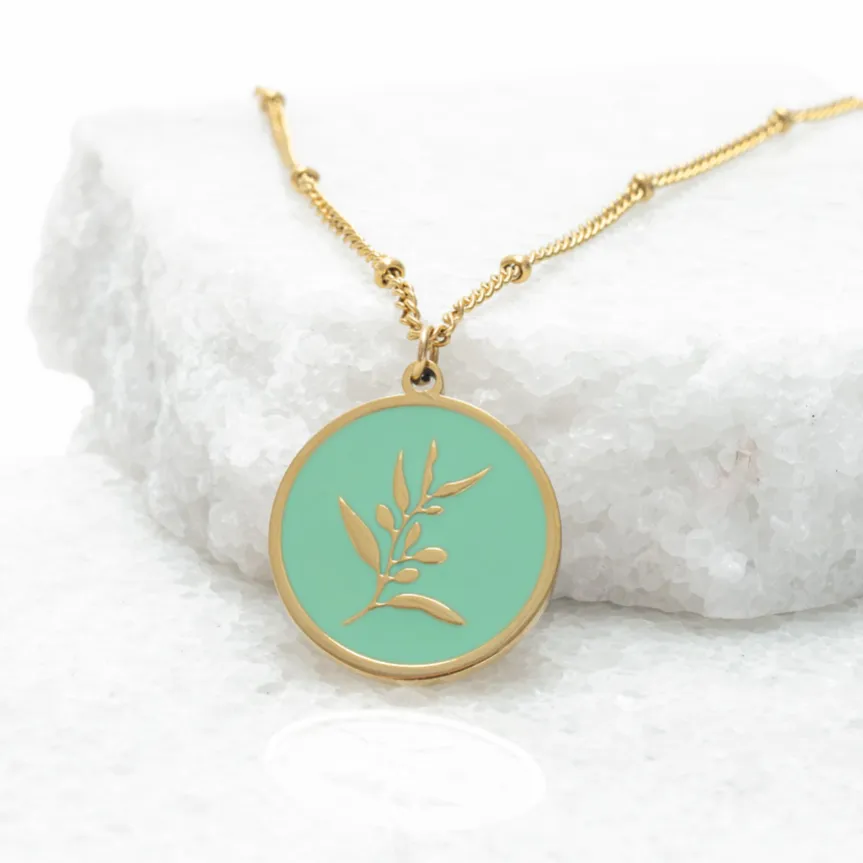 Engravable Resilience Necklace in Mint sold by Starfish Project