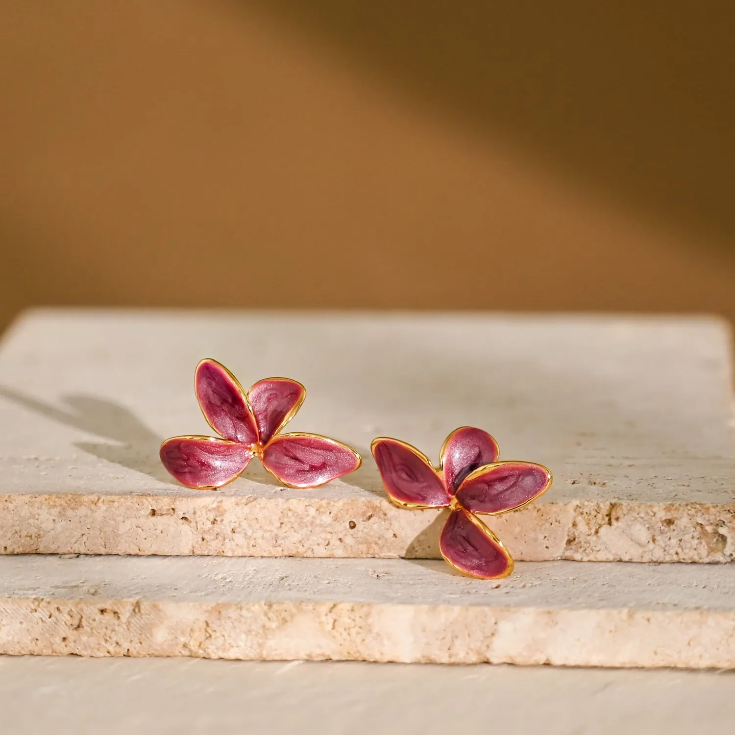Poised Petal Earrings in Plum sold by Starfish Project product image thumbnail 5