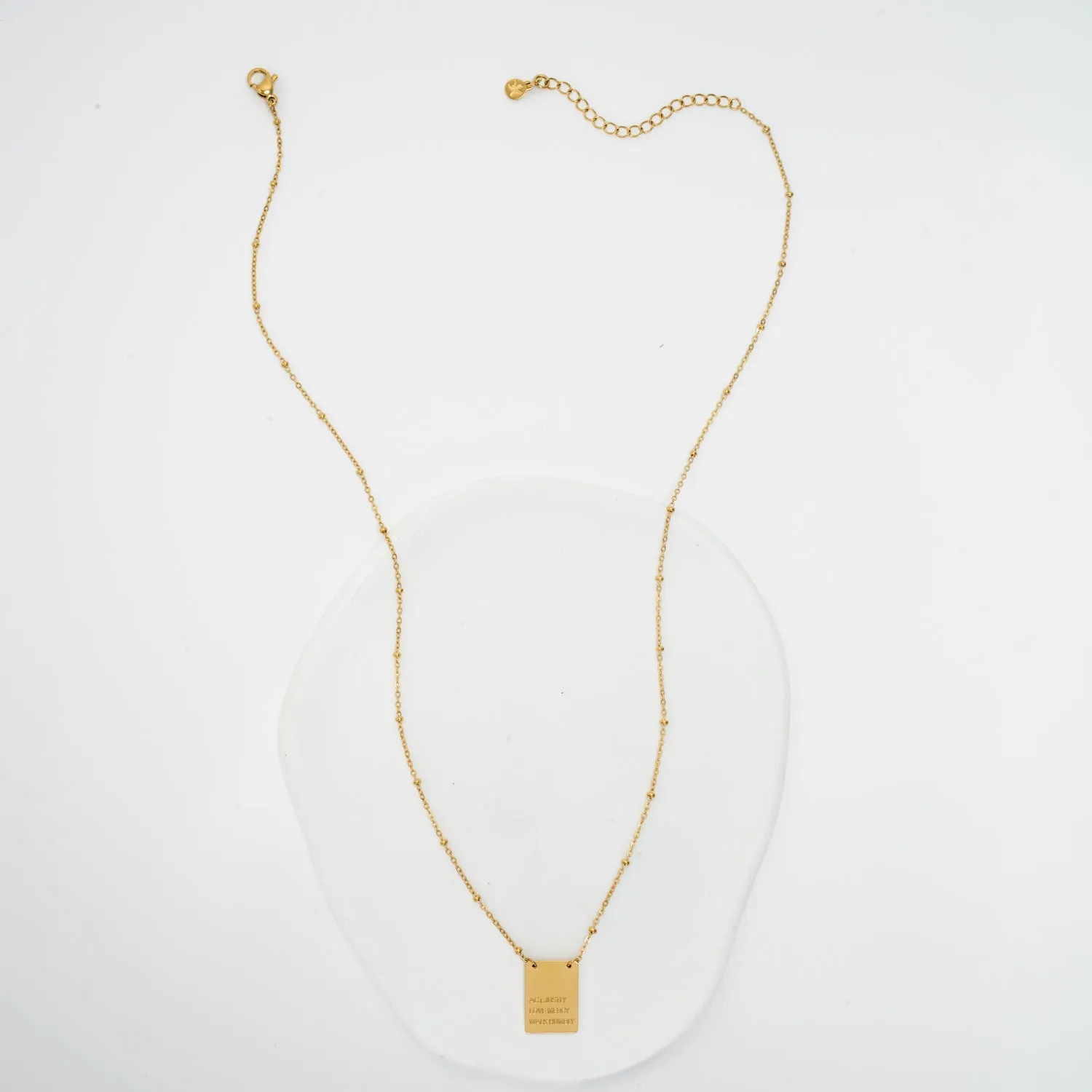 Act Justly Necklace in Gold sold by Starfish Project product image thumbnail 4