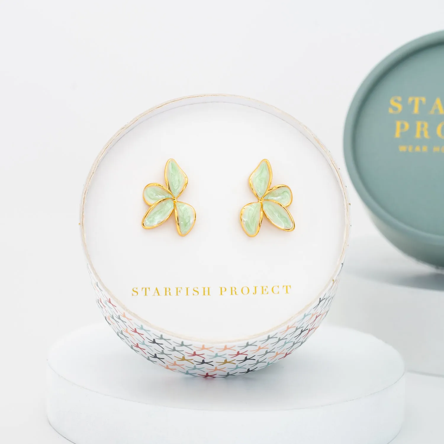 Poised Petal Earrings in Mint sold by Starfish Project product image thumbnail 3