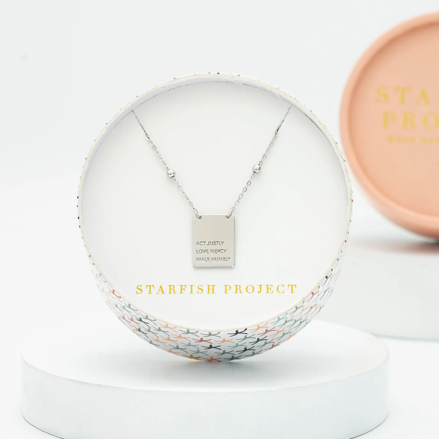Act Justly Necklace in Sterling Silver sold by Starfish Project product image thumbnail 3