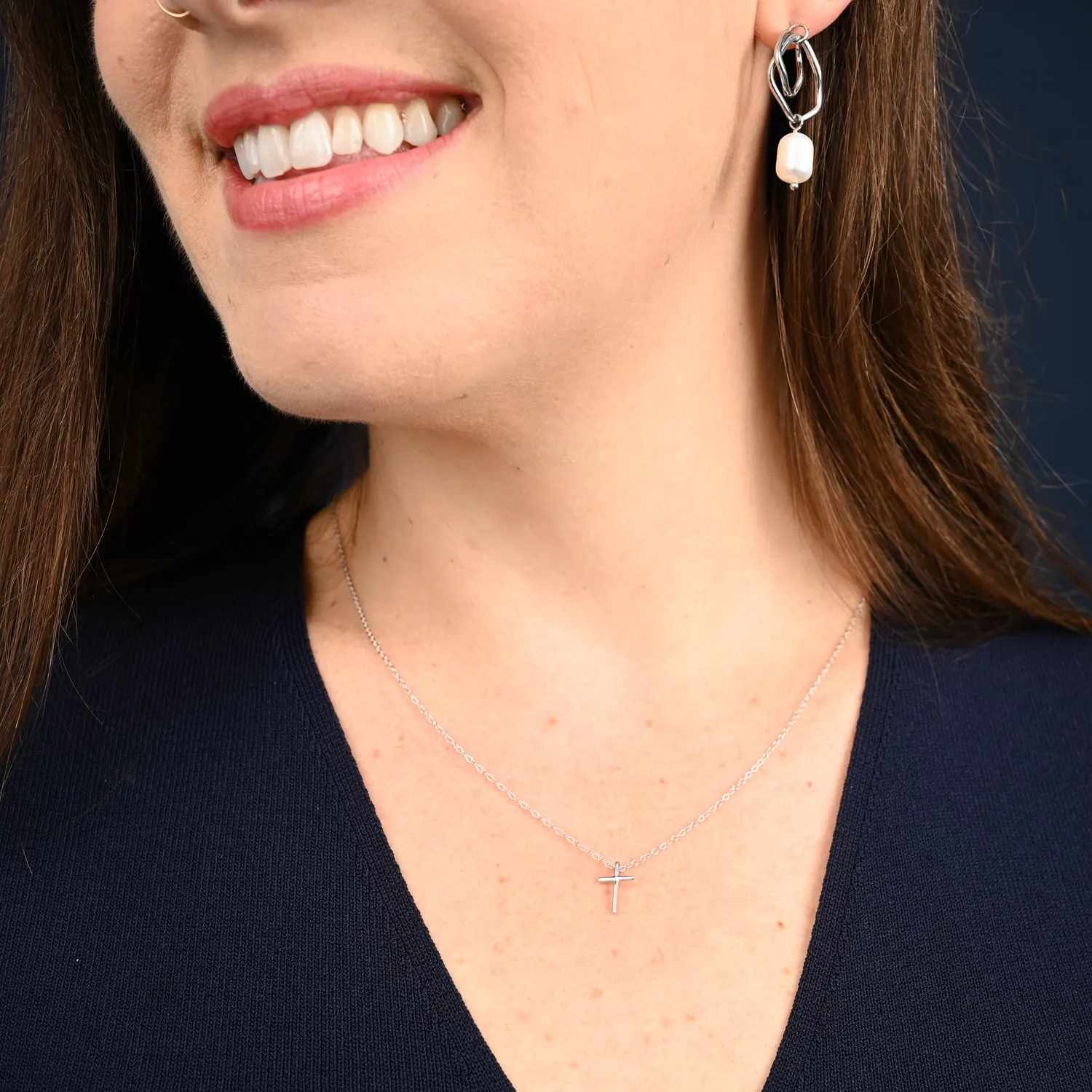 Faithful Sterling Silver Classic Cross Necklace sold by Starfish Project product image thumbnail 2