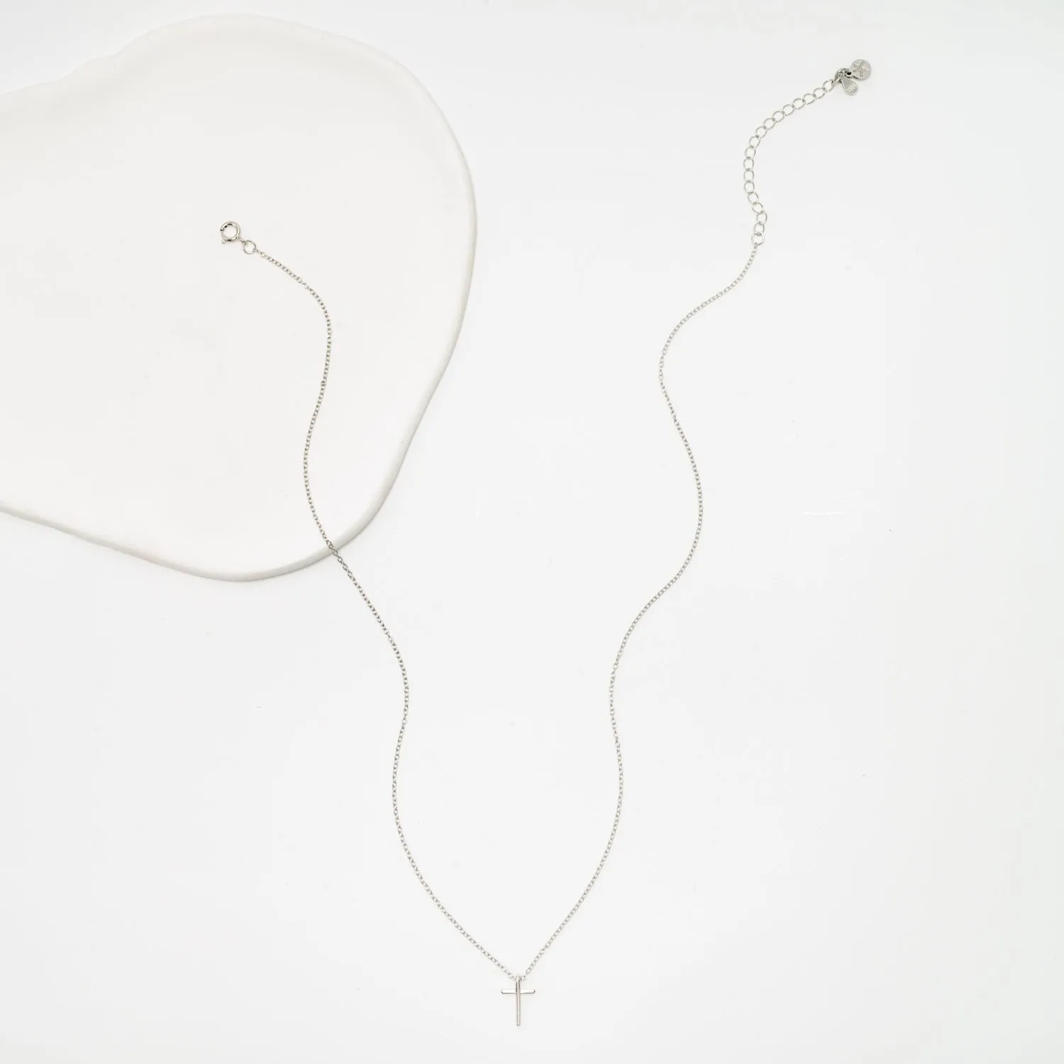 Faithful Sterling Silver Classic Cross Necklace sold by Starfish Project product image thumbnail 4