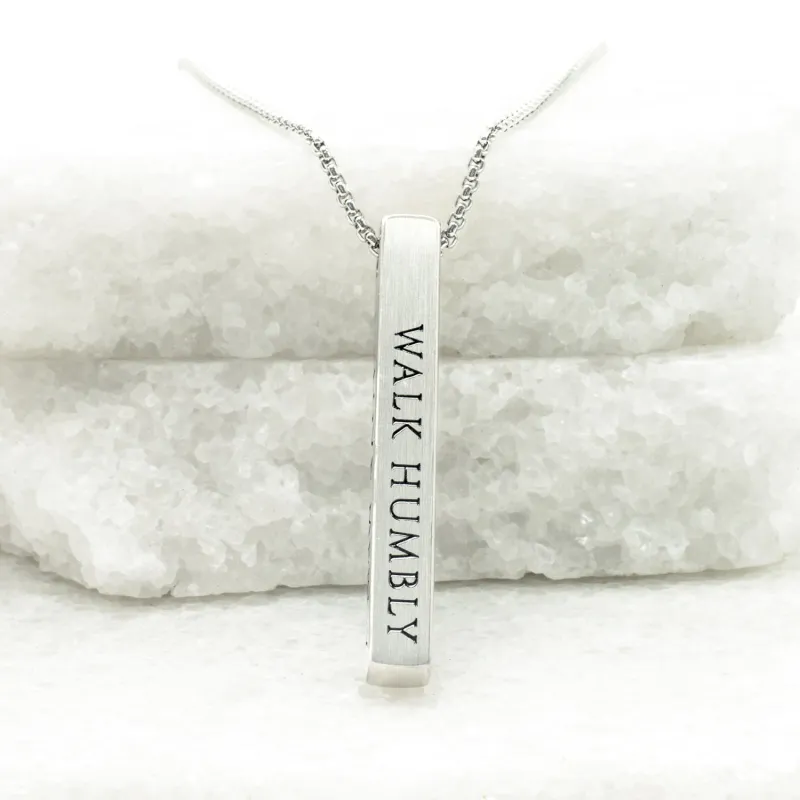 Justice Stainless Bar Necklace made by Starfish Project