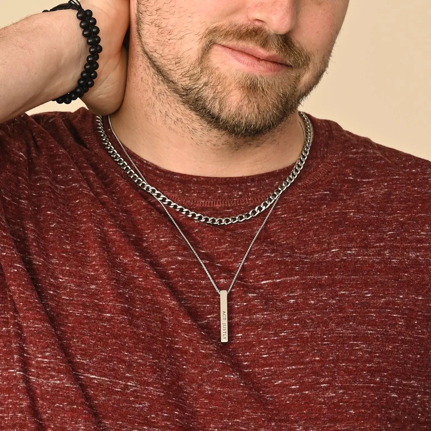 Justice Stainless Bar Necklace sold by Starfish Project product image thumbnail 2