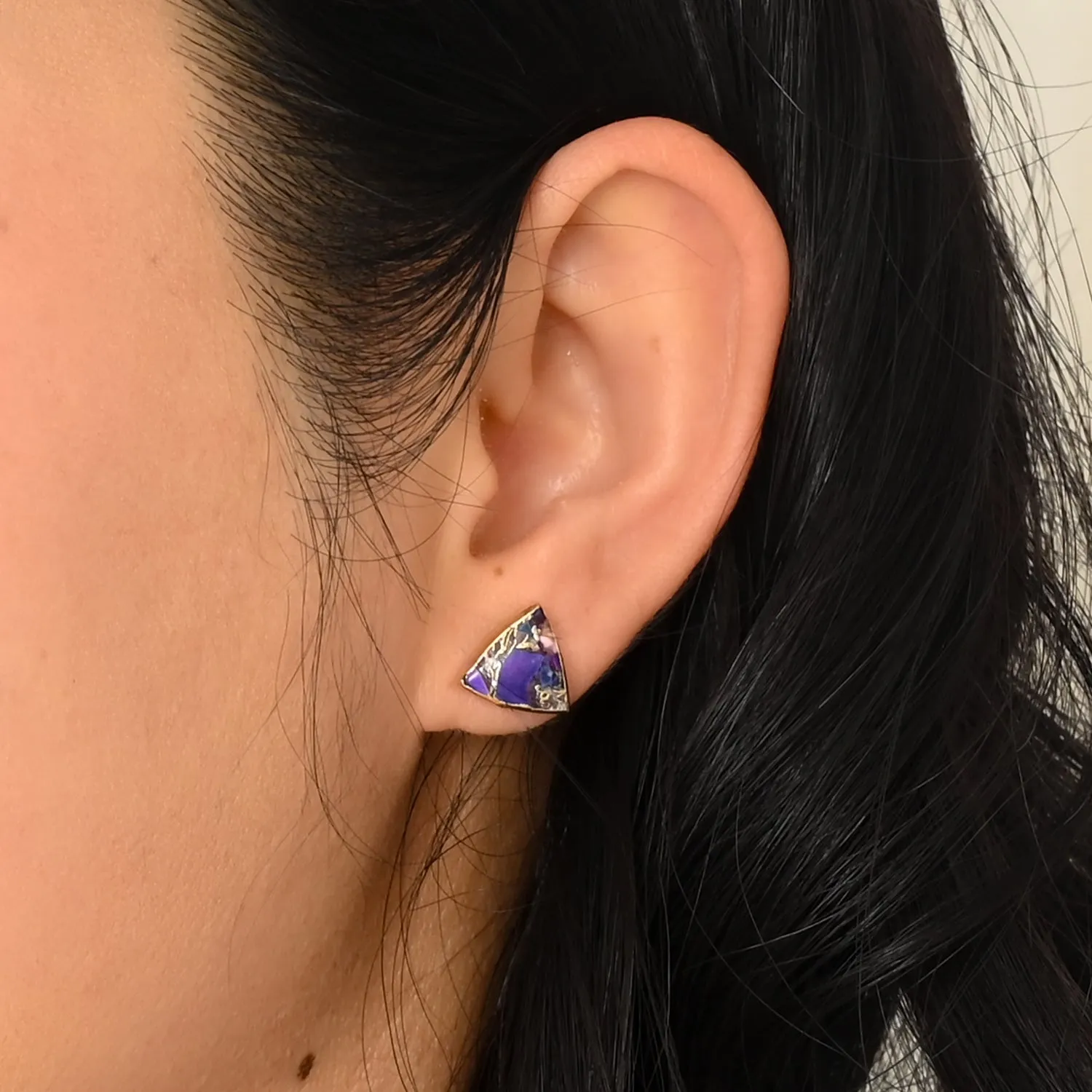 Haven Studs – Royal Purple Emperor Stone sold by Starfish Project product image thumbnail 2