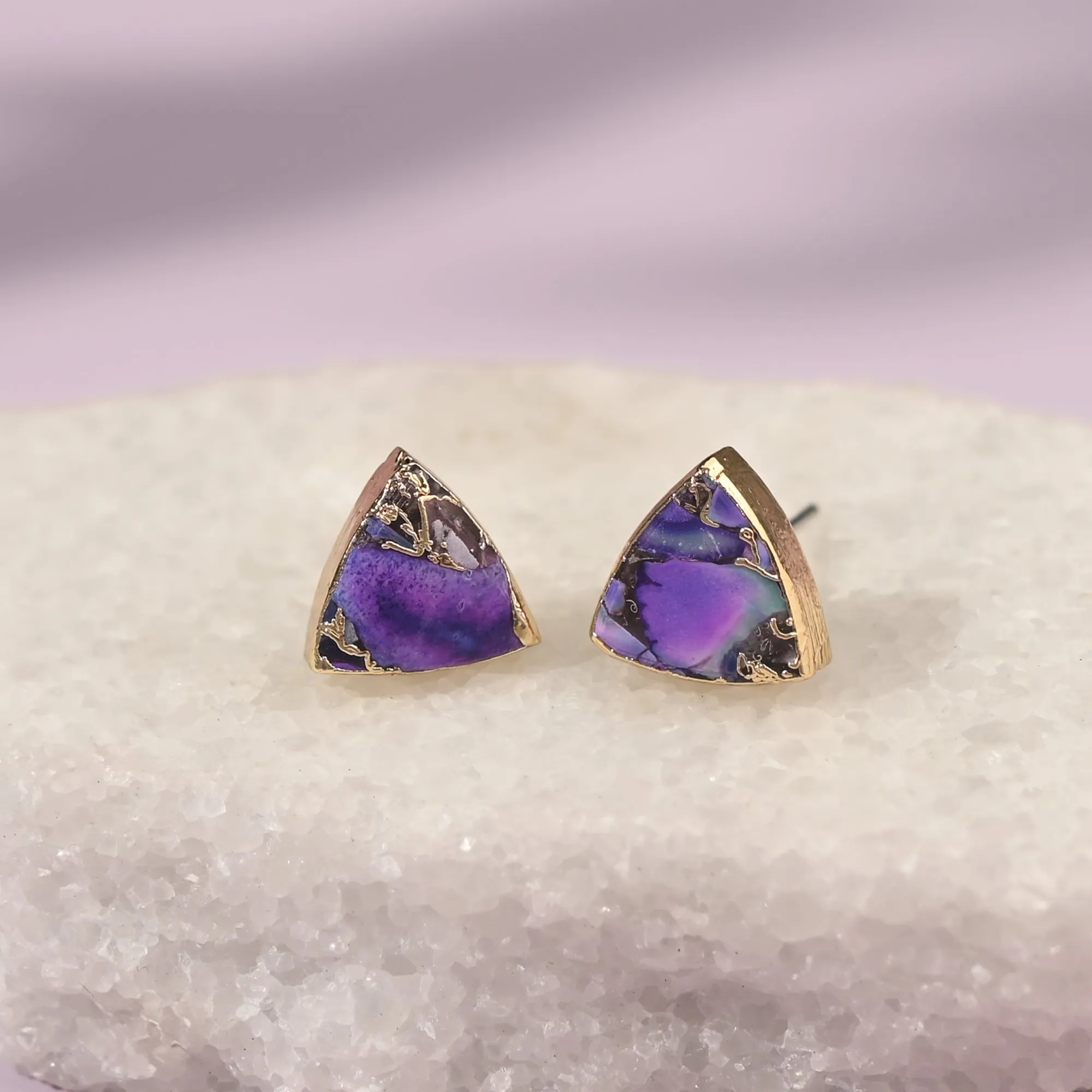 Haven Studs – Royal Purple Emperor Stone sold by Starfish Project product image thumbnail 5