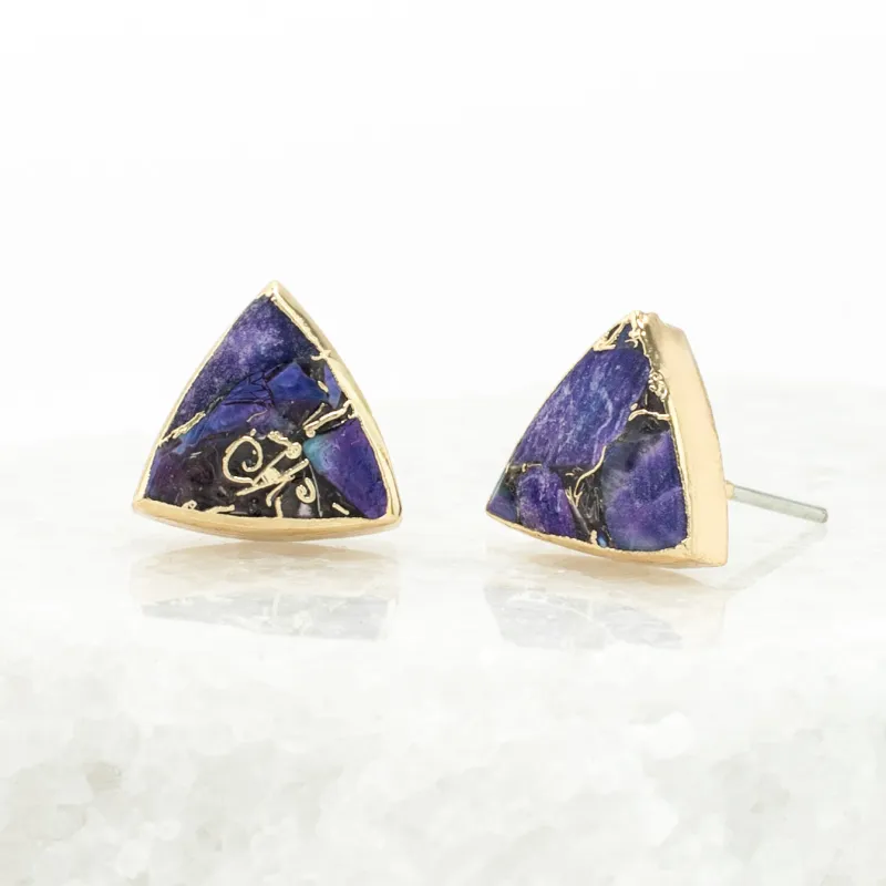 Haven Studs – Royal Purple Emperor Stone sold by Starfish Project