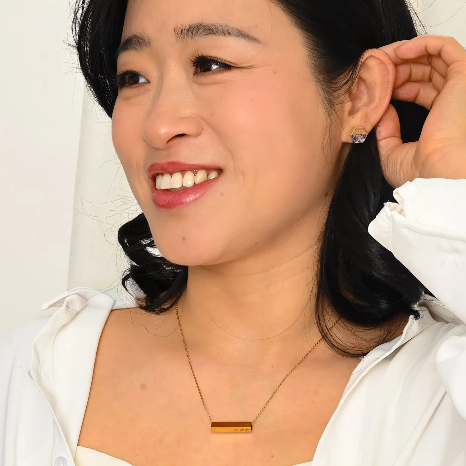 Canopy Stud Earrings – Royal Purple Emperor Stone sold by Starfish Project product image thumbnail 2