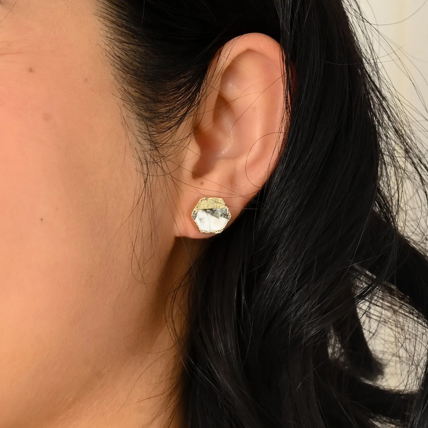 Canopy Stud Earrings – White Turquoise sold by Starfish Project product image thumbnail 2