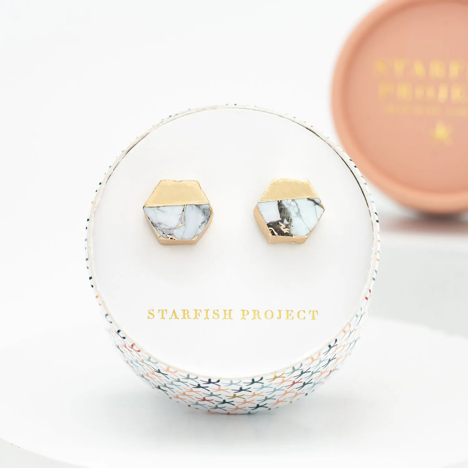 Canopy Stud Earrings – White Turquoise sold by Starfish Project product image thumbnail 3