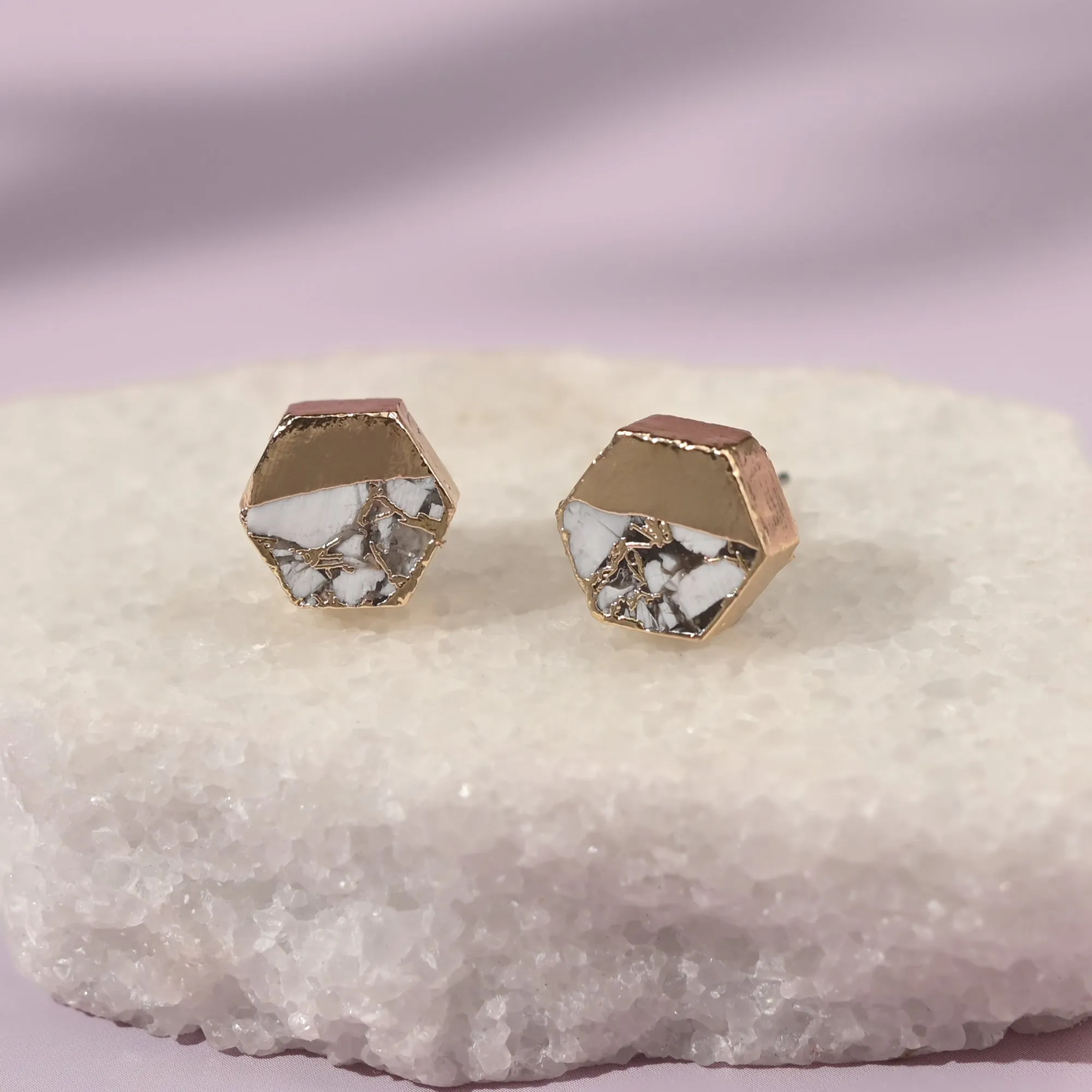 Canopy Stud Earrings – White Turquoise sold by Starfish Project product image thumbnail 5