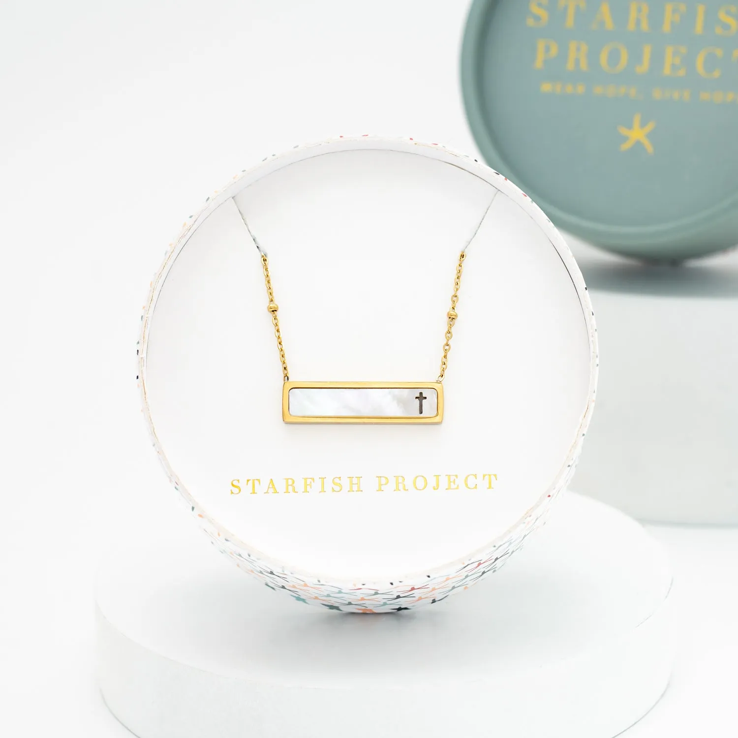 Faith Reversible Cross Bar Necklace sold by Starfish Project product image thumbnail 3