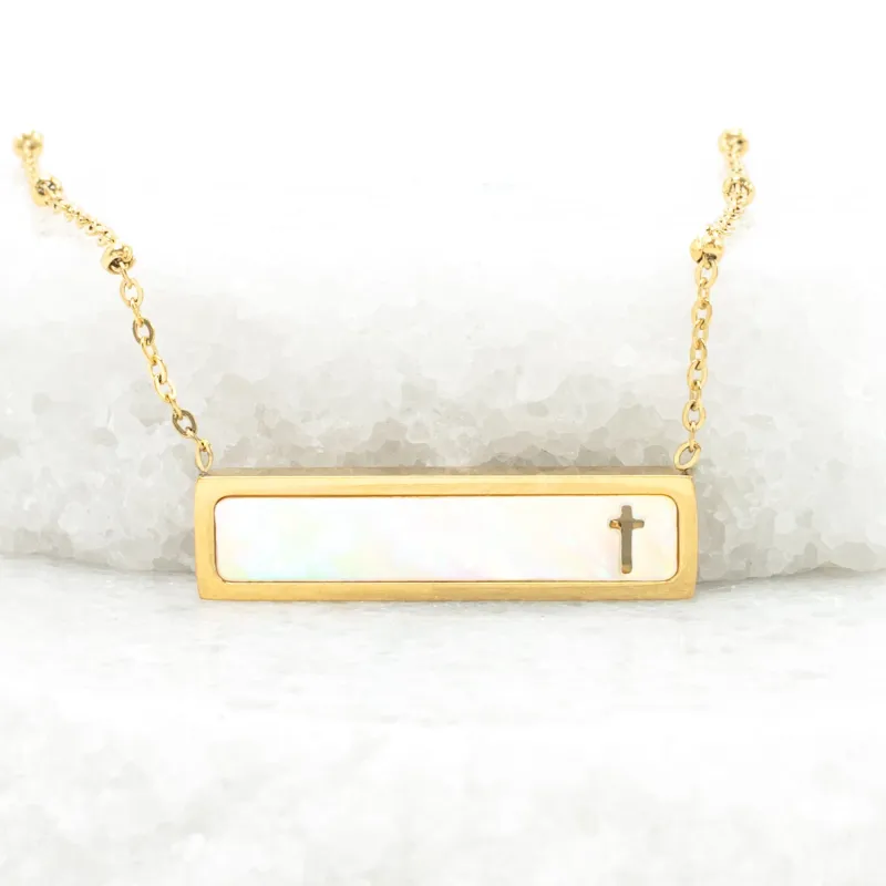 Faith Reversible Cross Bar Necklace sold by Starfish Project