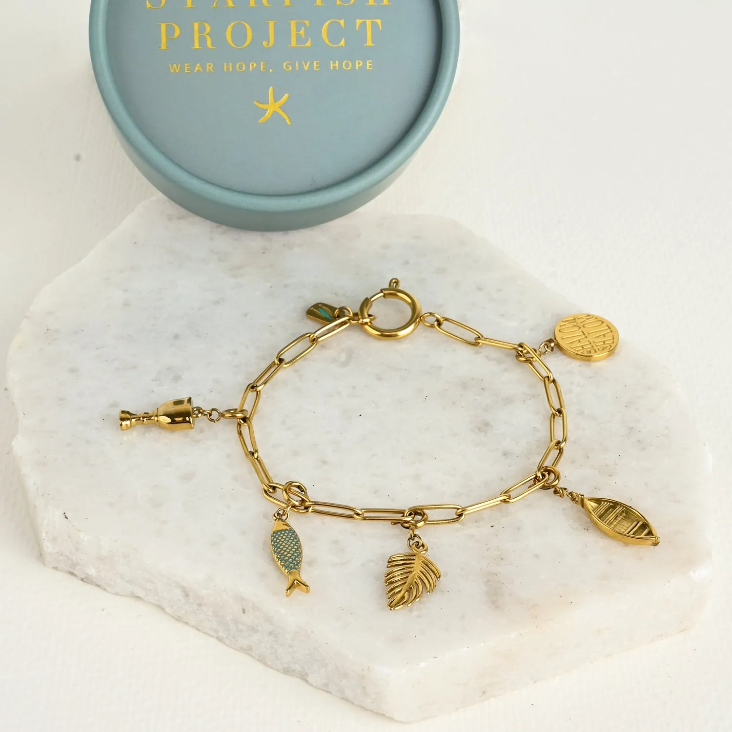 The Chosen Charm Bracelet - Gold sold by Starfish Project product image thumbnail 3