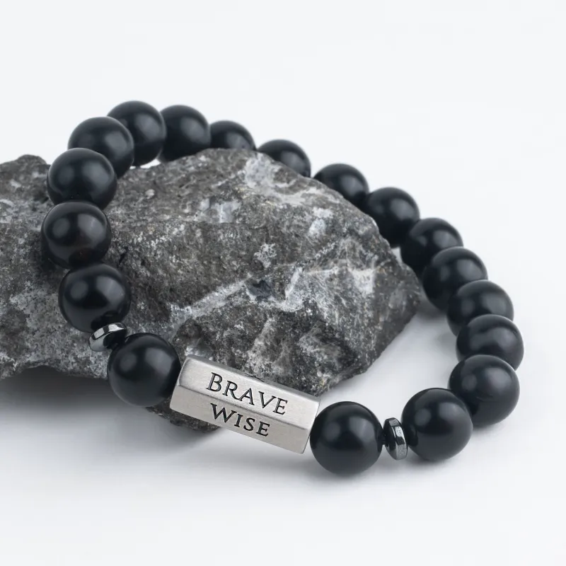 The Pillar Bracelet – Matte Black made by Starfish Project