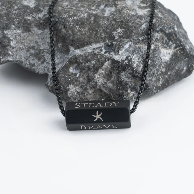 The Pillar Necklace – Matte Black made by Starfish Project