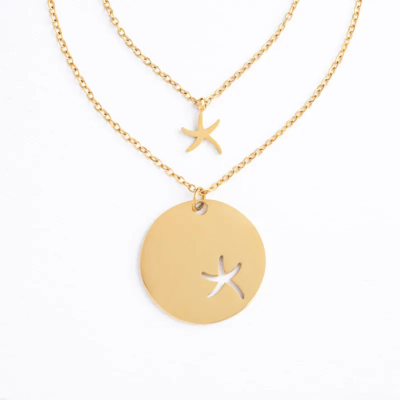 Community Gold Starfish Necklace Set sold by Starfish Project
