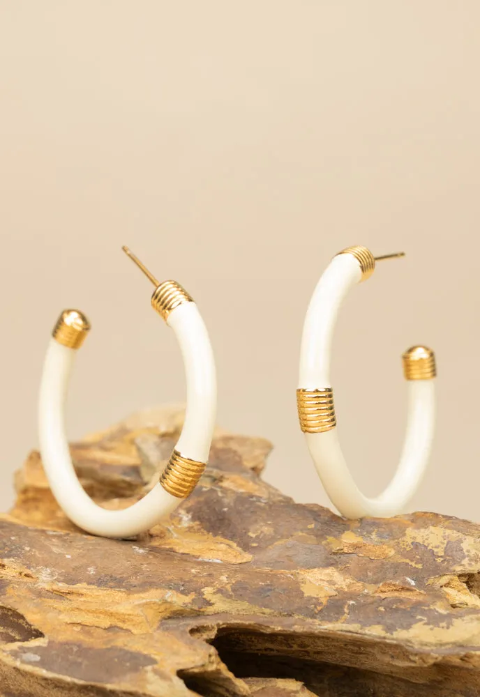 Radiate Hope Hoops in Ivory sold by Starfish Project product image thumbnail 5
