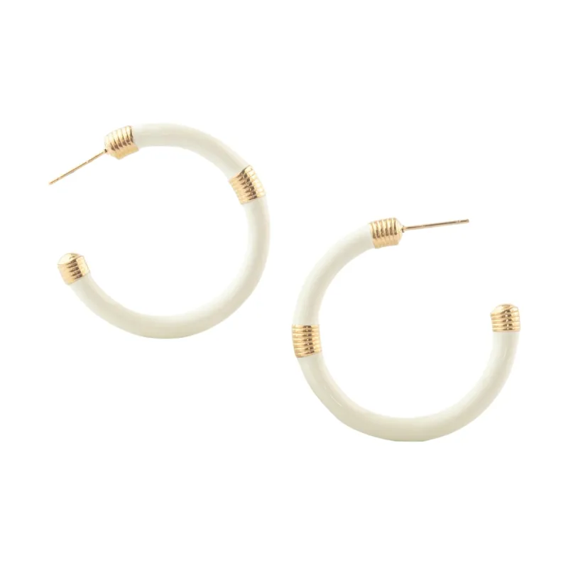 Radiate Hope Hoops in Ivory sold by Starfish Project