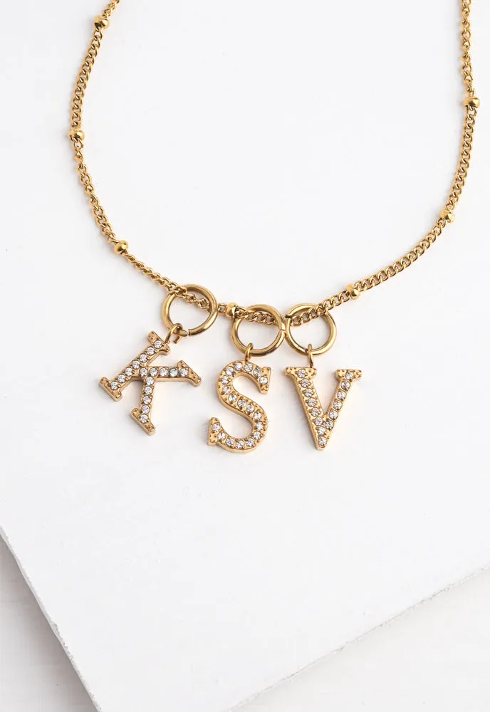 Initial Gold Necklace- Three Charms sold by Starfish Project product image thumbnail 4