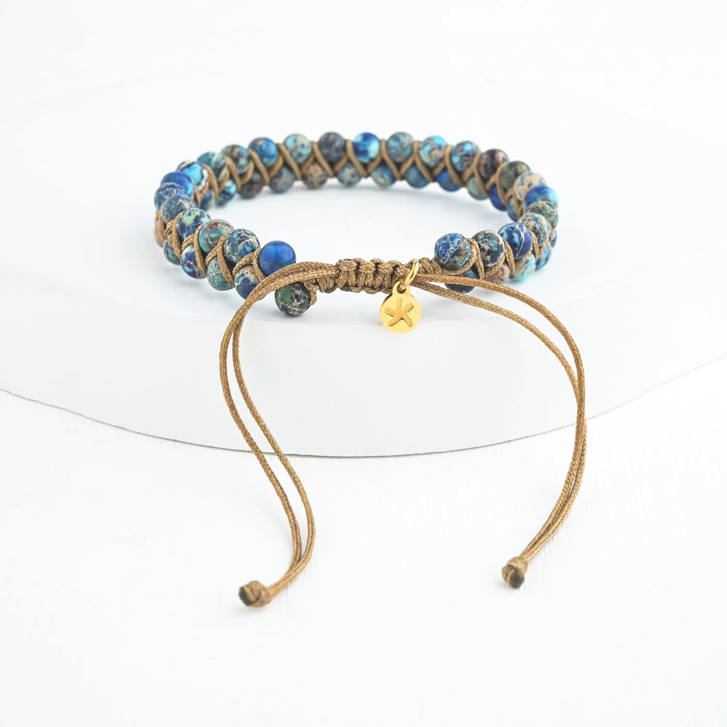 Wear Blue Handwoven Beaded Bracelet sold by Starfish Project