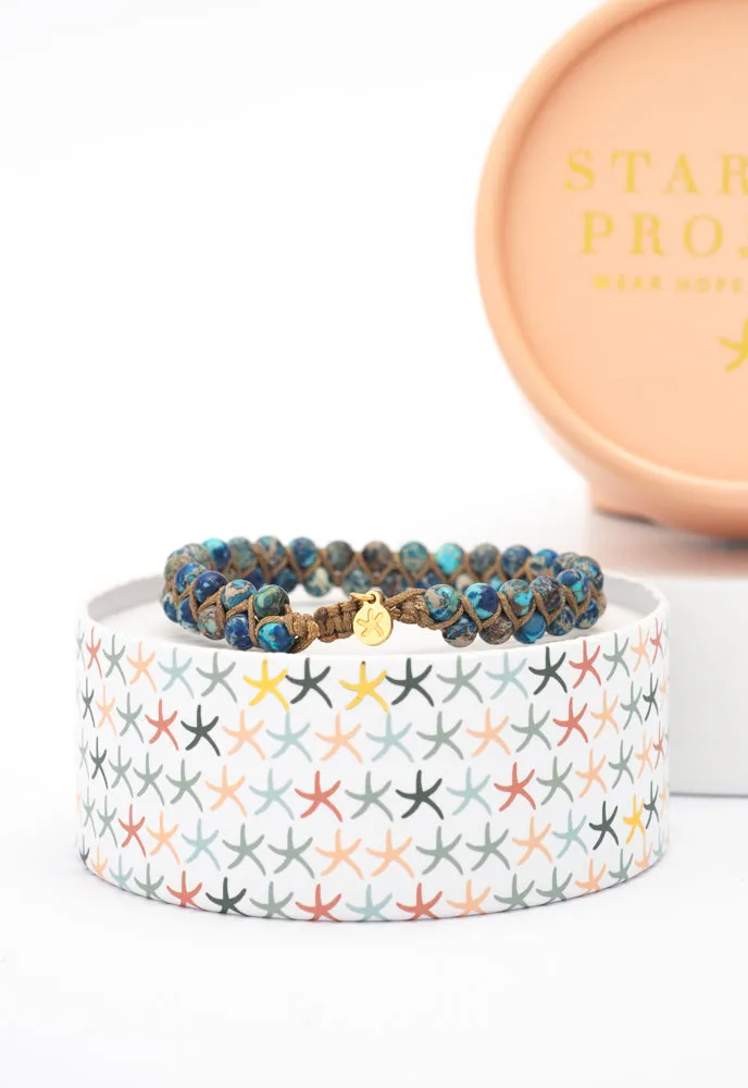 Wear Blue Handwoven Beaded Bracelet sold by Starfish Project product image thumbnail 4