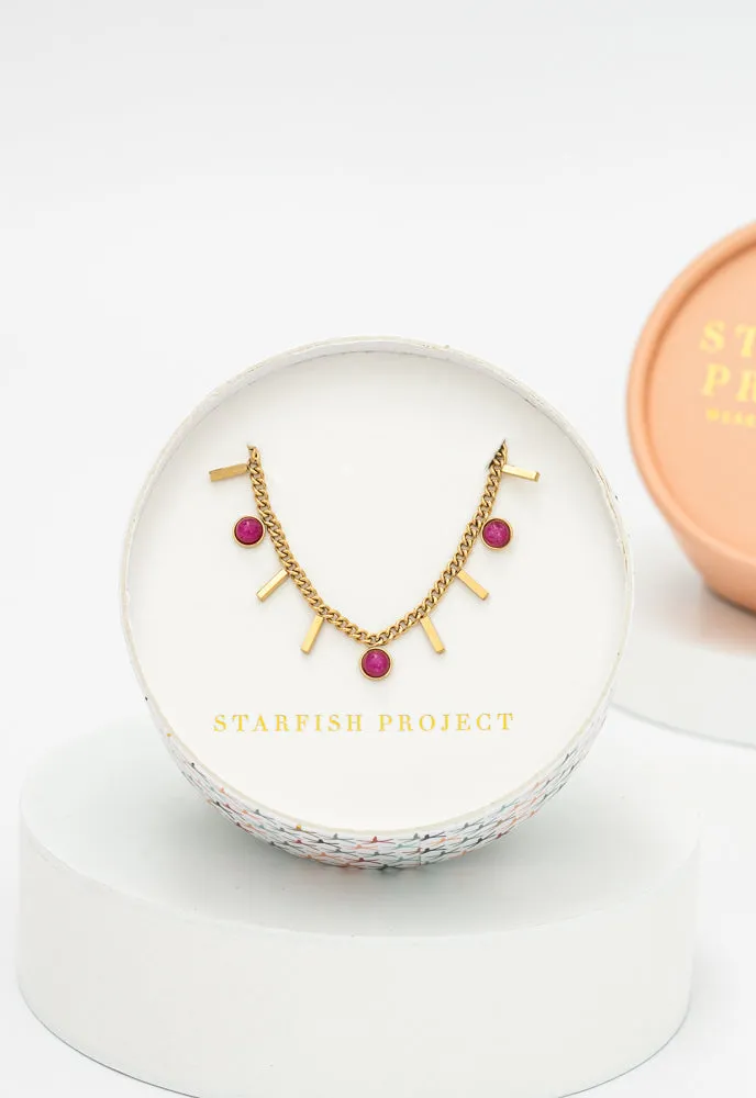 Helio Necklace in Scarlet sold by Starfish Project product image thumbnail 3