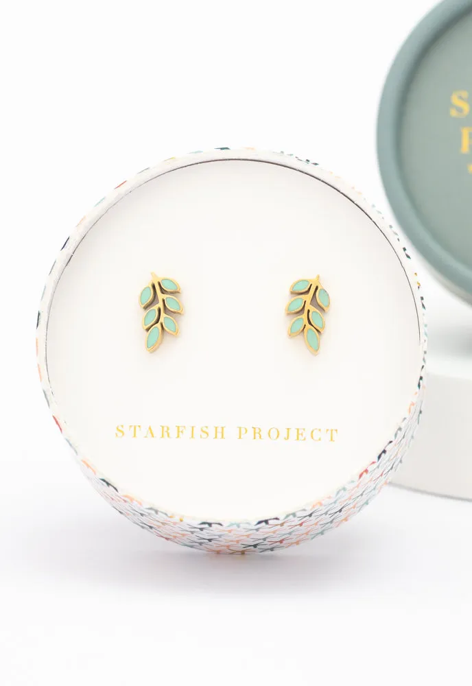 Rowen Stud Earrings in Mint sold by Starfish Project product image thumbnail 3