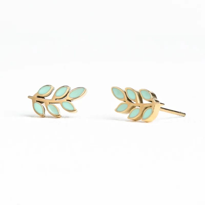 Rowen Stud Earrings in Mint sold by Starfish Project