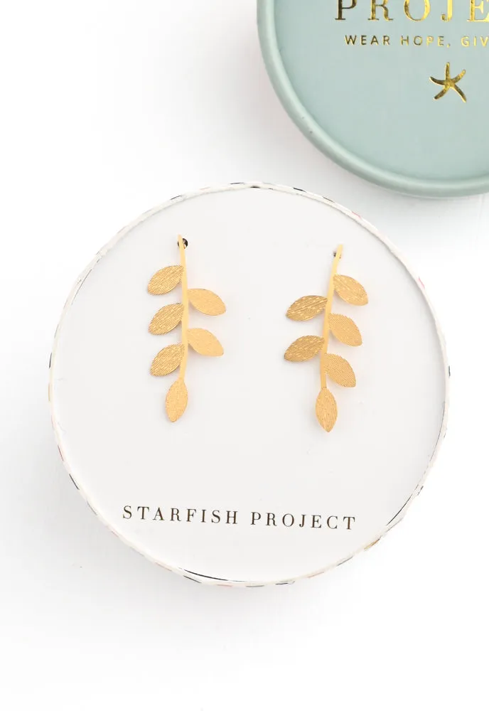 Flourish Vine Leaf Earrings sold by Starfish Project product image thumbnail 4