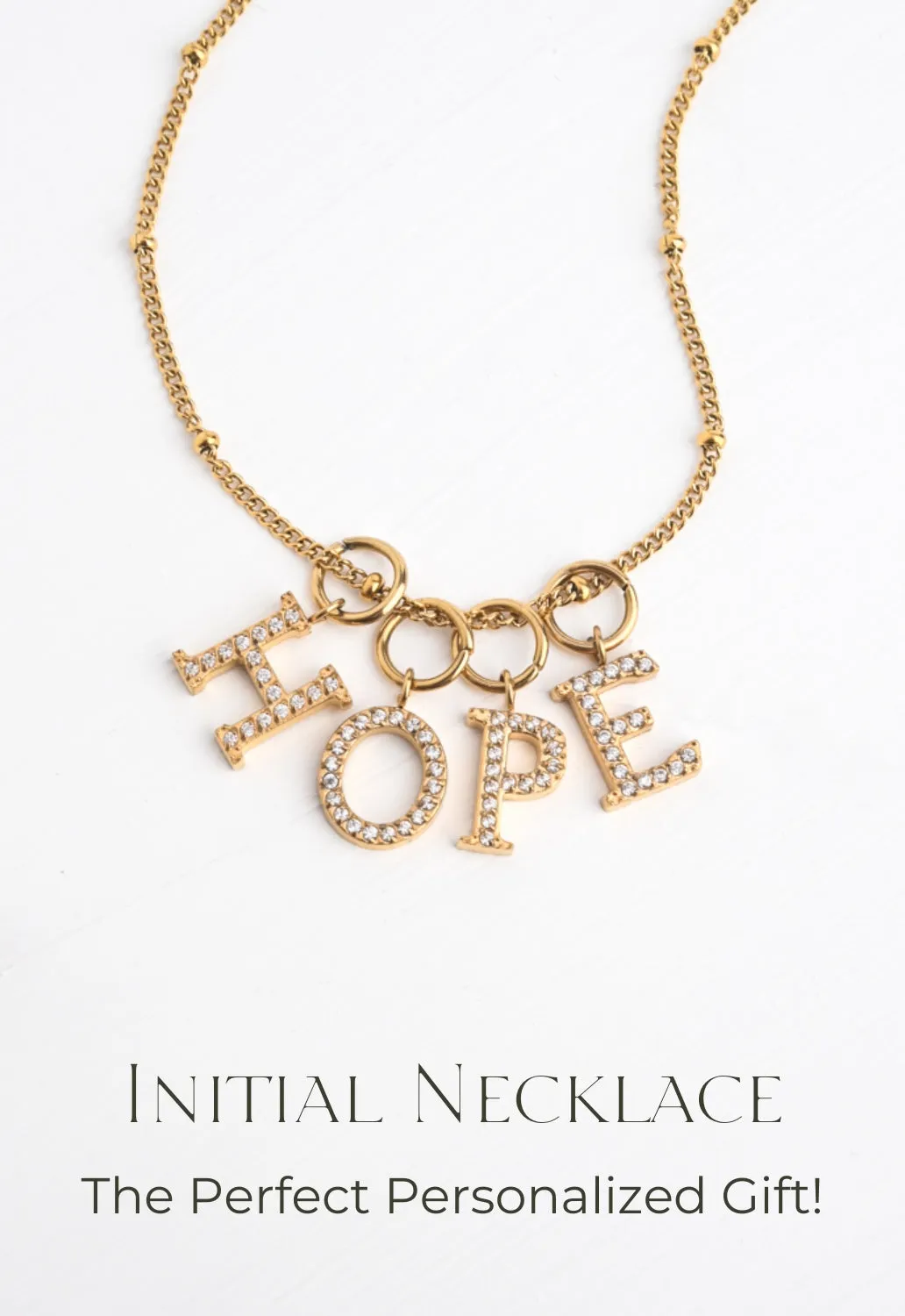 Initial Gold Necklace- Four Charms sold by Starfish Project product image thumbnail 2