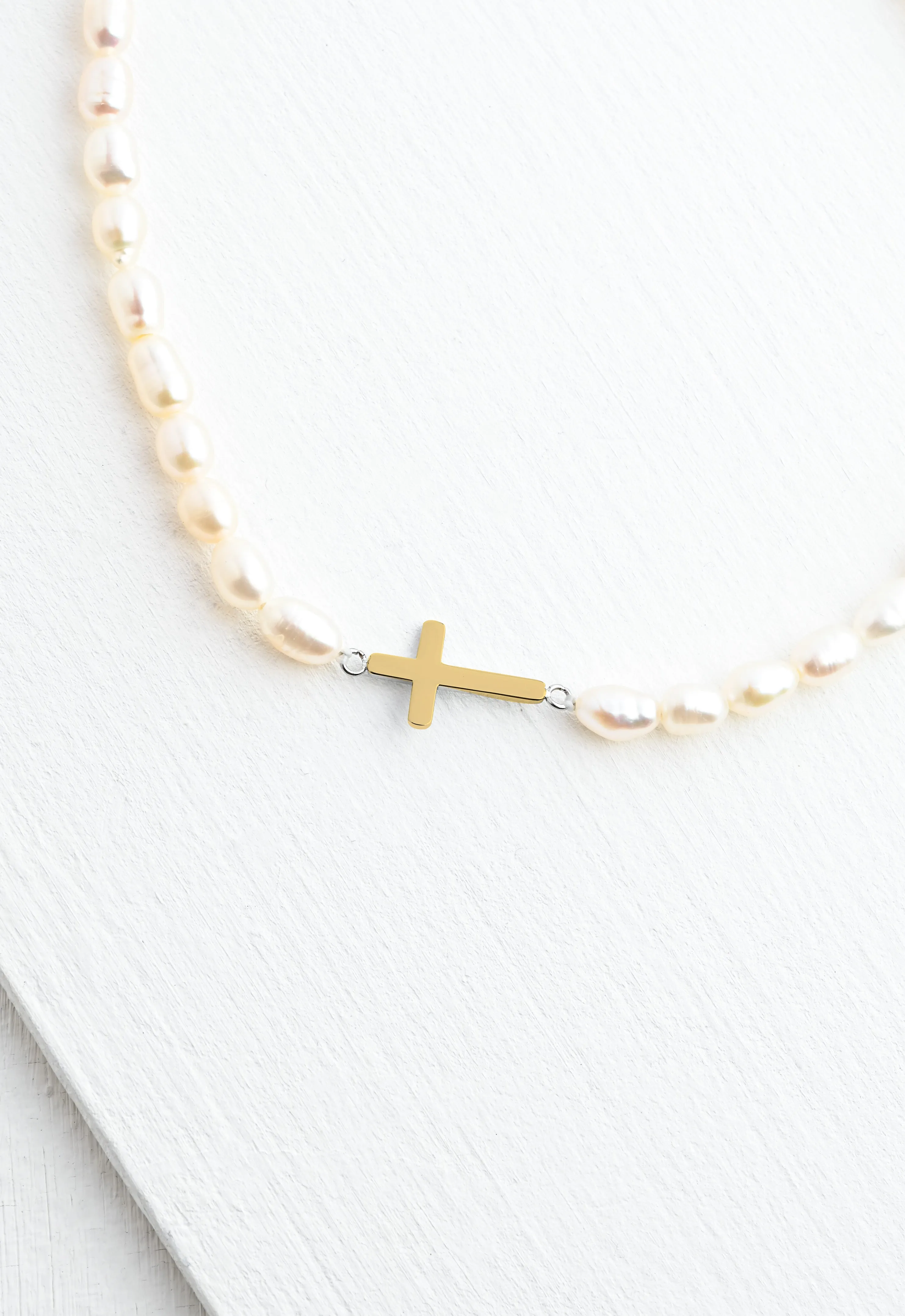 Faithful Pearl Necklace in Gold sold by Starfish Project product image thumbnail 2