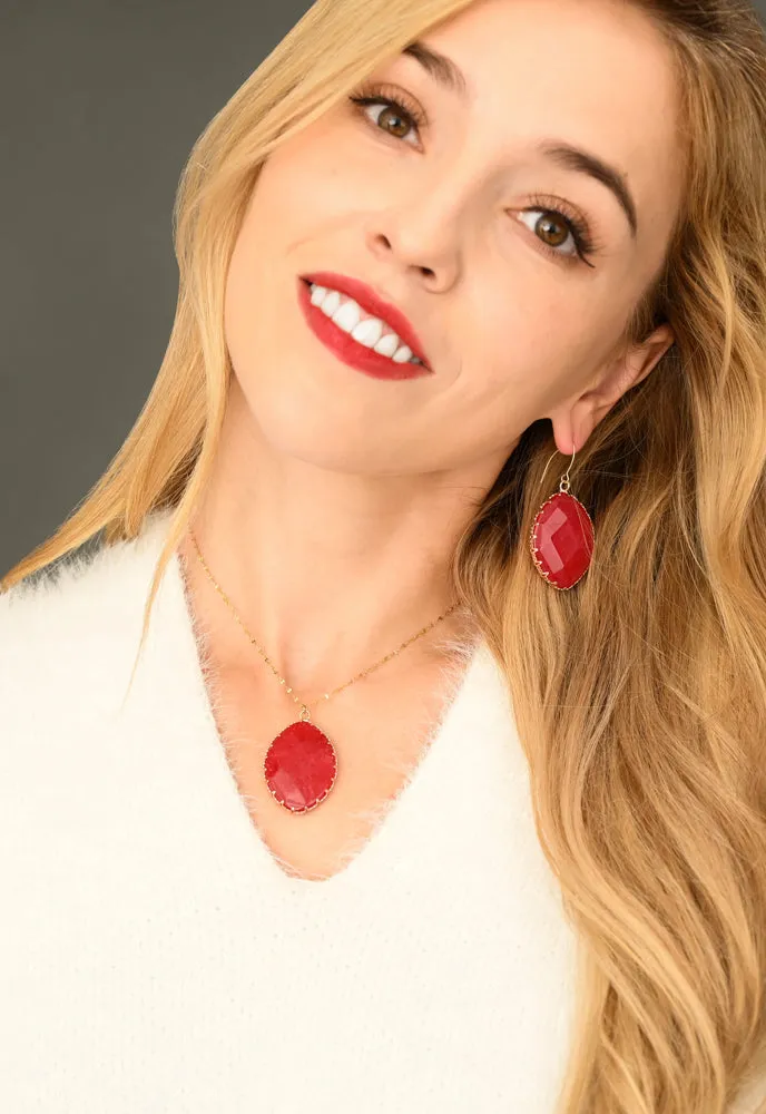 Radiant Light Crystal Necklace in Berry sold by Starfish Project product image thumbnail 3