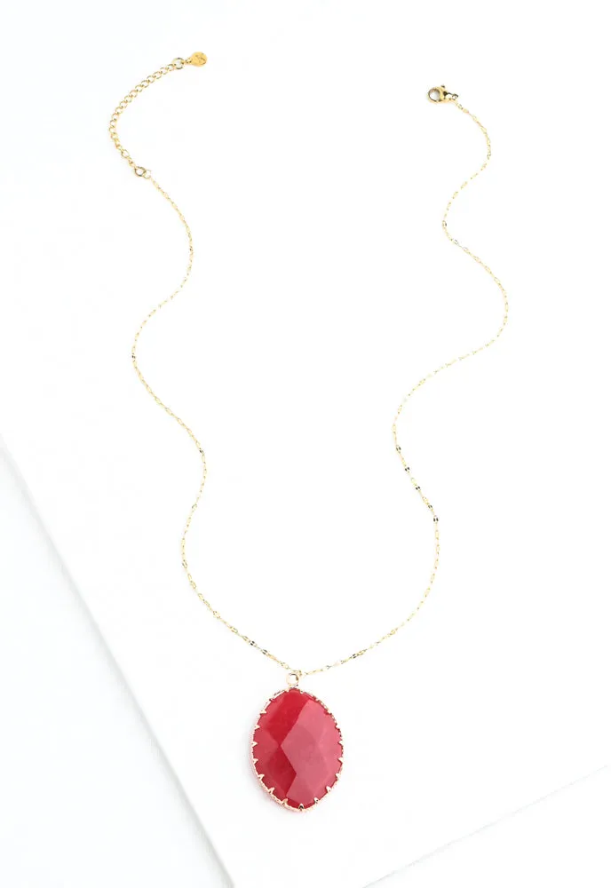 Radiant Light Crystal Necklace in Berry sold by Starfish Project product image thumbnail 5