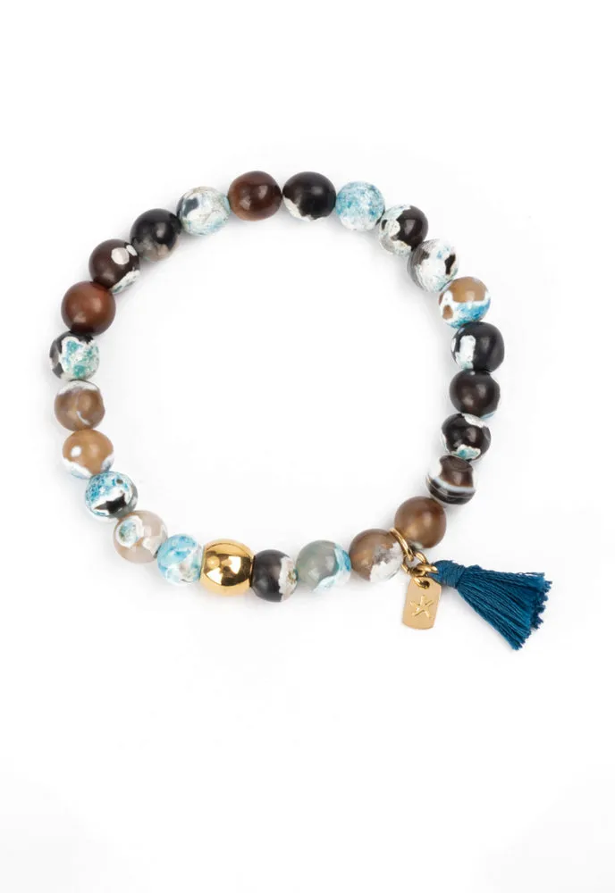 Ocean Waves Stone Bracelet sold by Starfish Project
