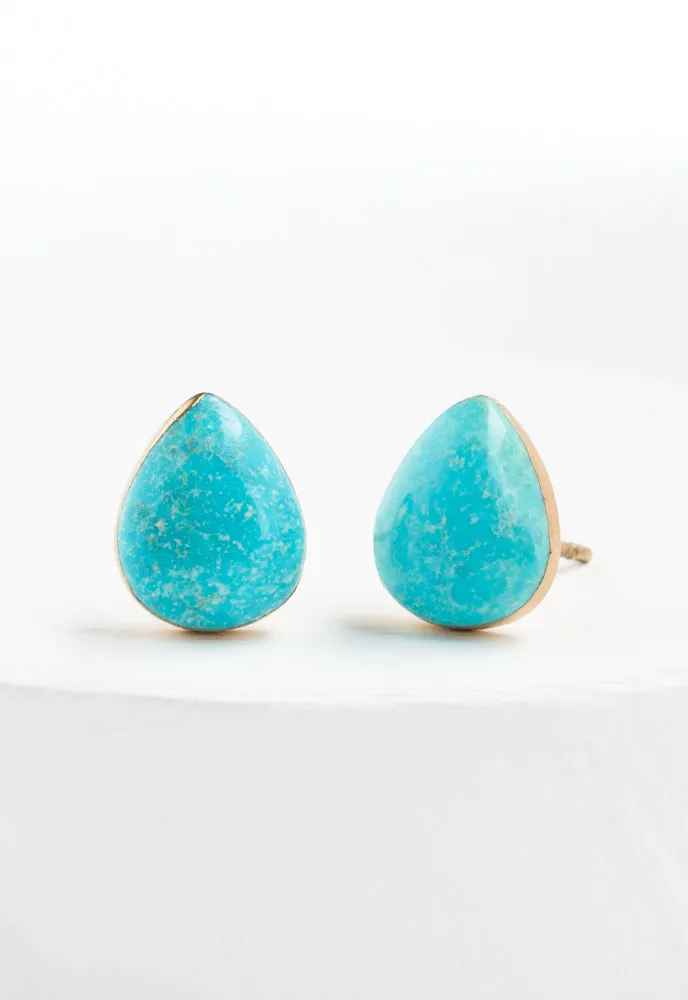 Teresa Teardrop Turquoise Studs sold by Starfish Project product image thumbnail 2