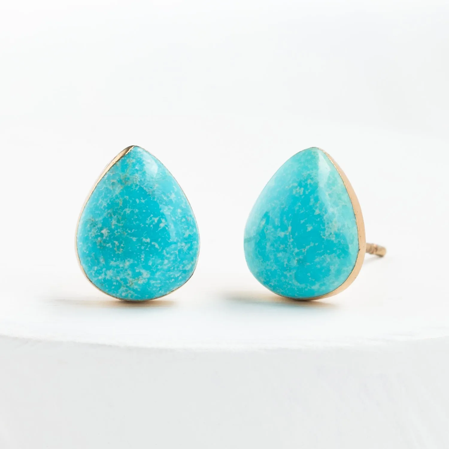 Teresa Teardrop Turquoise Studs sold by Starfish Project