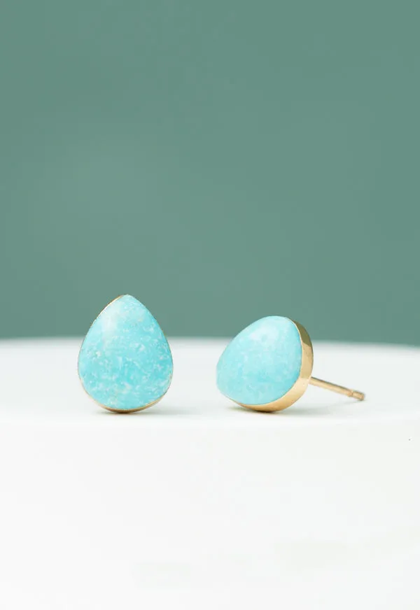Teresa Teardrop Turquoise Studs sold by Starfish Project product image thumbnail 4