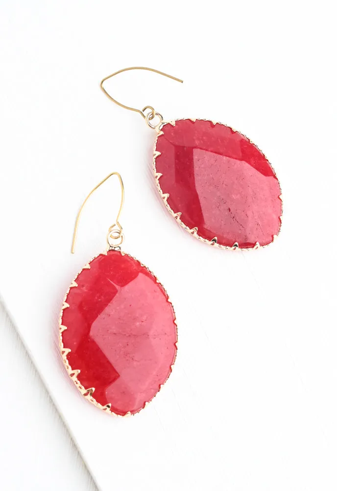 Radiant Light Crystal Earrings in Berry sold by Starfish Project product image thumbnail 2