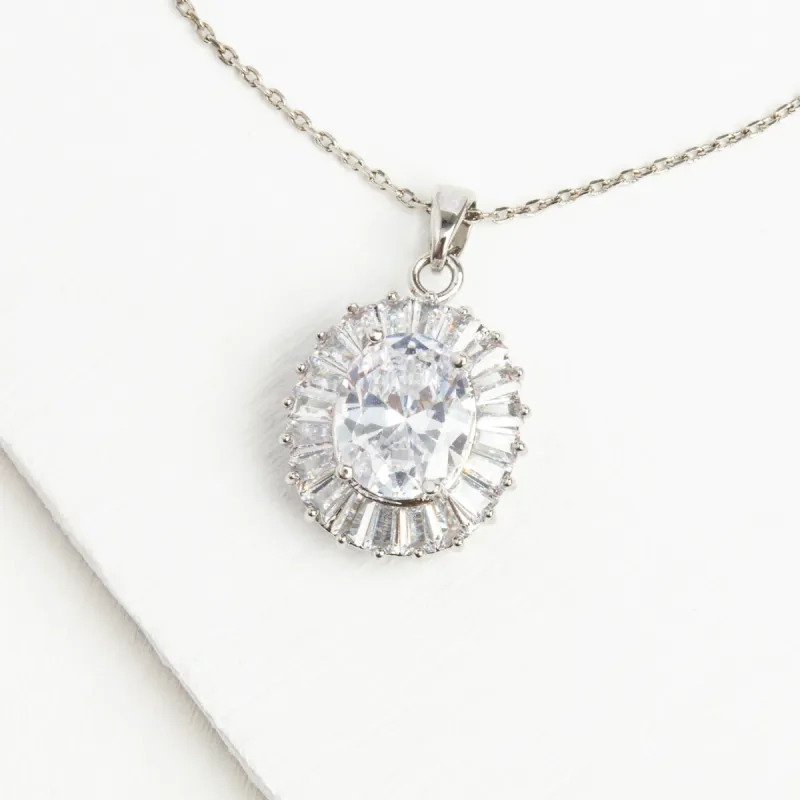 Infinite Glow Platinum Zircon Necklace sold by Starfish Project