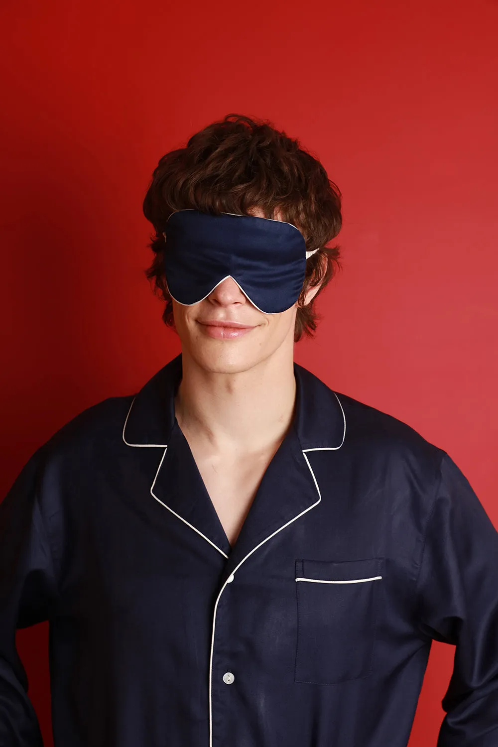 Mulberry Silk Eye Mask - Midnight Navy sold by The Ethical Silk Company