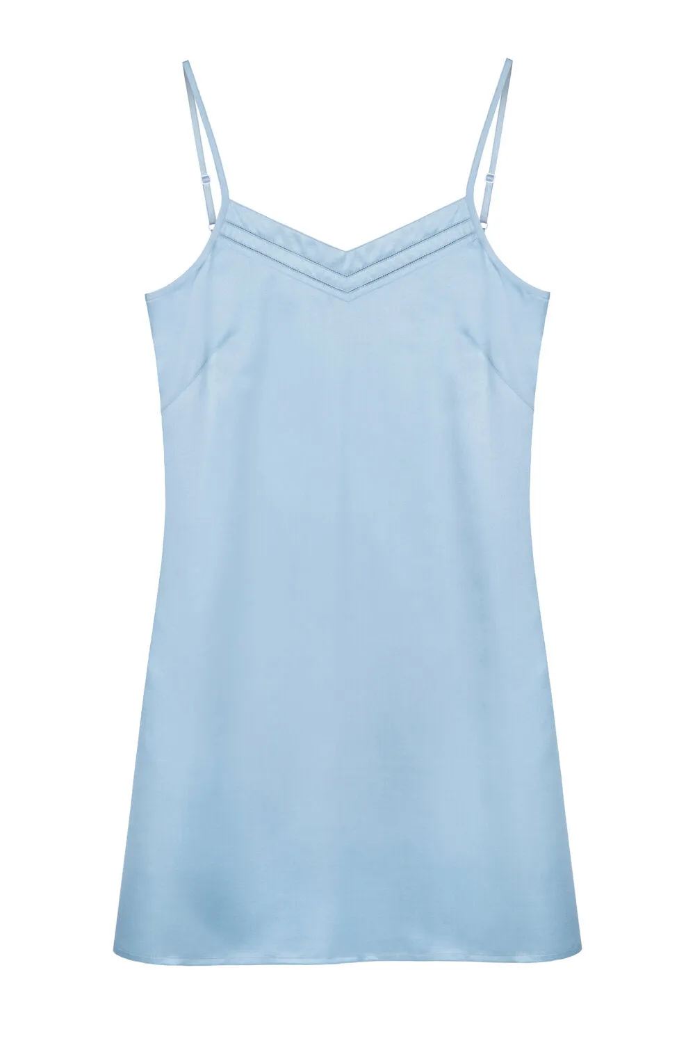 Mulberry Silk Nightdress/Slip - Andaman Blue sold by The Ethical Silk Company product image thumbnail 2