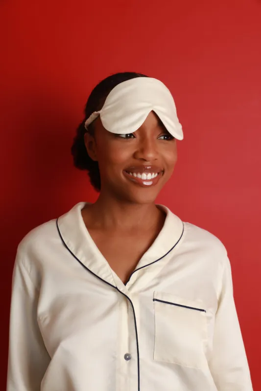 Mulberry Silk Eye Mask - Pure Ivory sold by The Ethical Silk Company