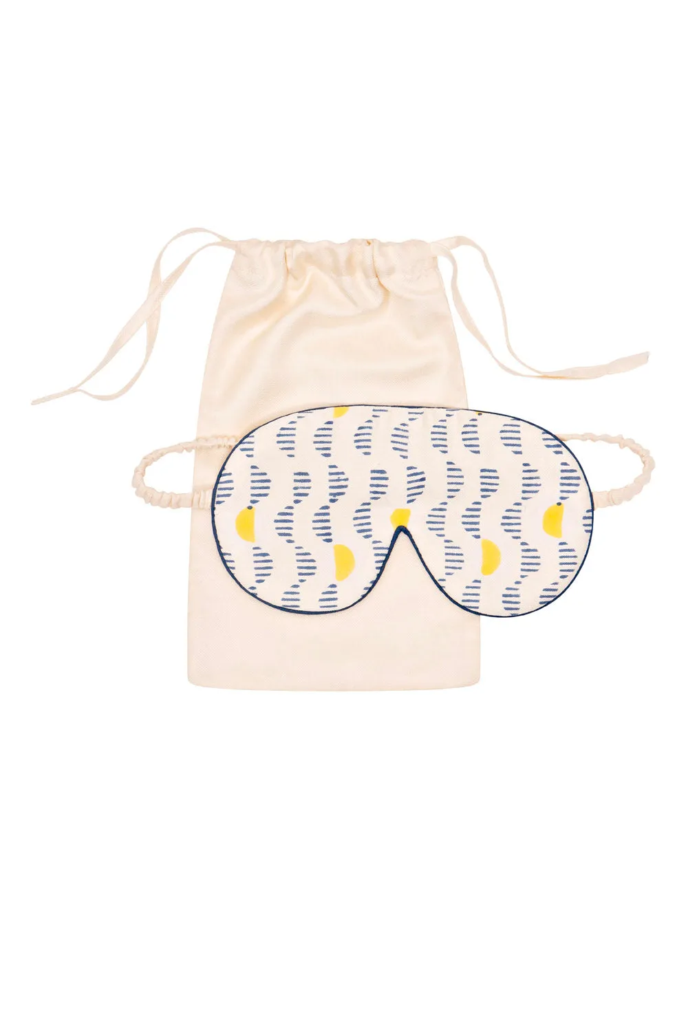 Mulberry Silk Eye Mask - Kochi Blue sold by The Ethical Silk Company product image thumbnail 2