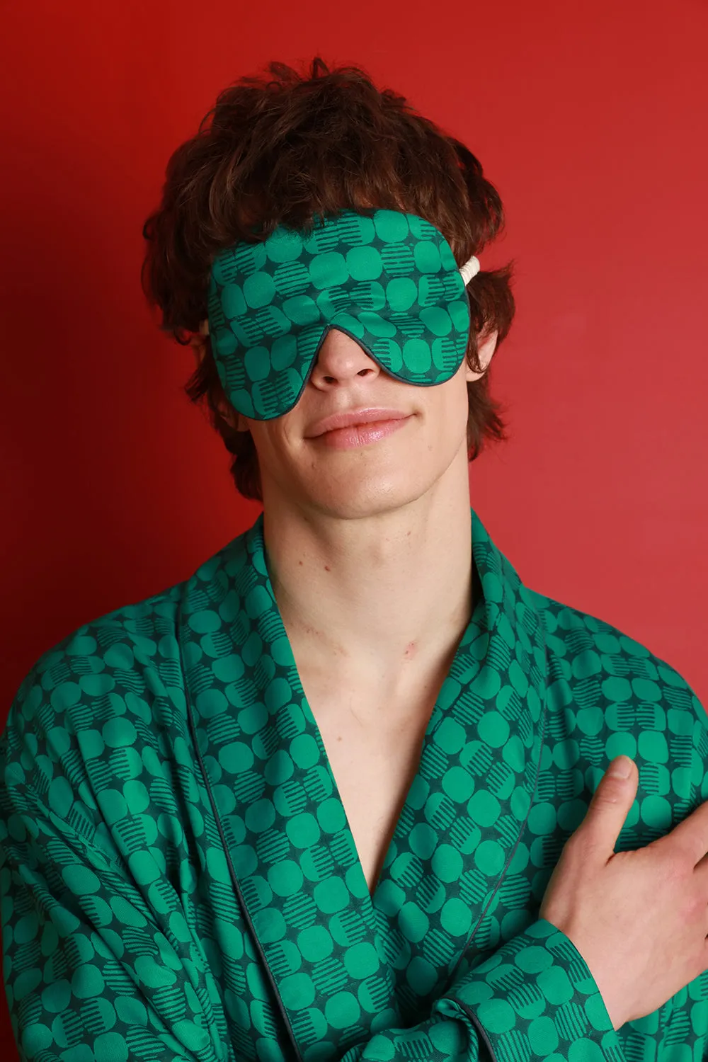 Mulberry Silk Eye Mask - Kerala Green sold by The Ethical Silk Company product image thumbnail 2