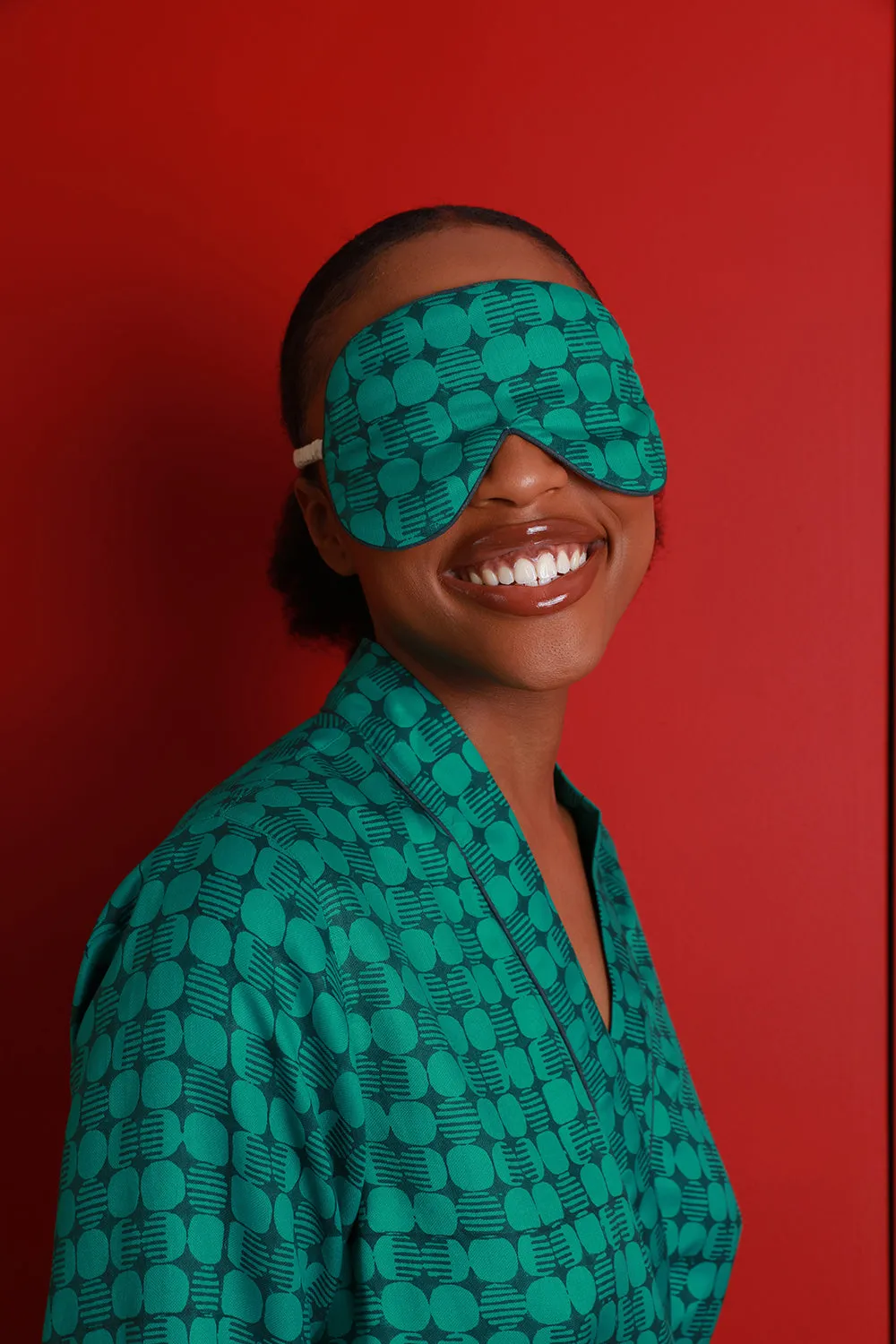Mulberry Silk Eye Mask - Kerala Green sold by The Ethical Silk Company